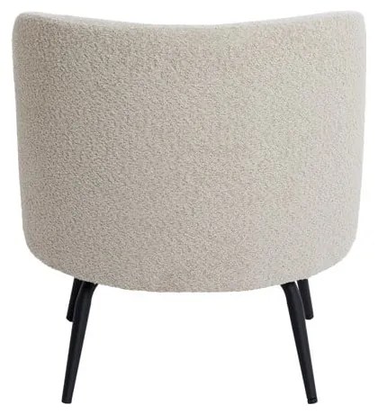 Poltrona crema in tessuto bouclé Dieyda - Light &amp; Living