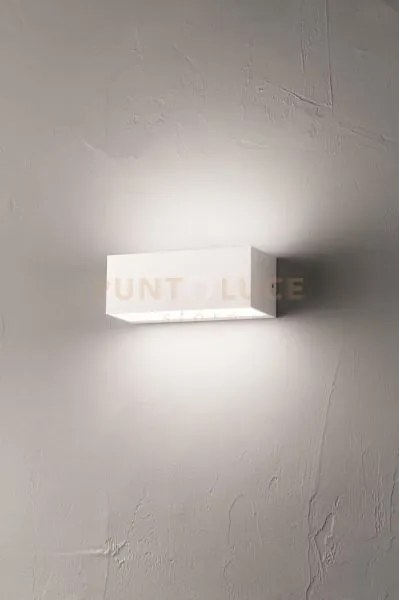 Applique falco bianco led 4000k 780lm 12w l.23cm biemissione ip65