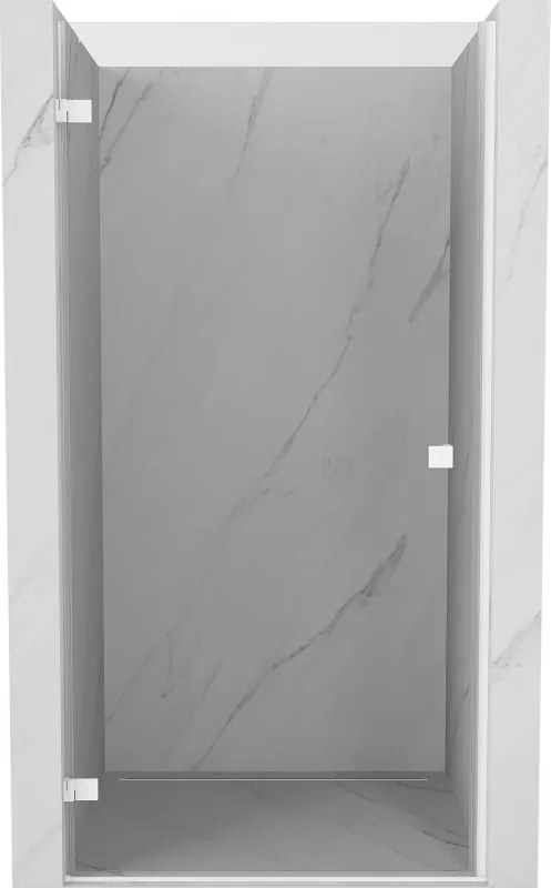 Mexen Lunar-B porta doccia a battente a sinistra 80 cm, trasparente, bianco - 832-080-000-20-00-L