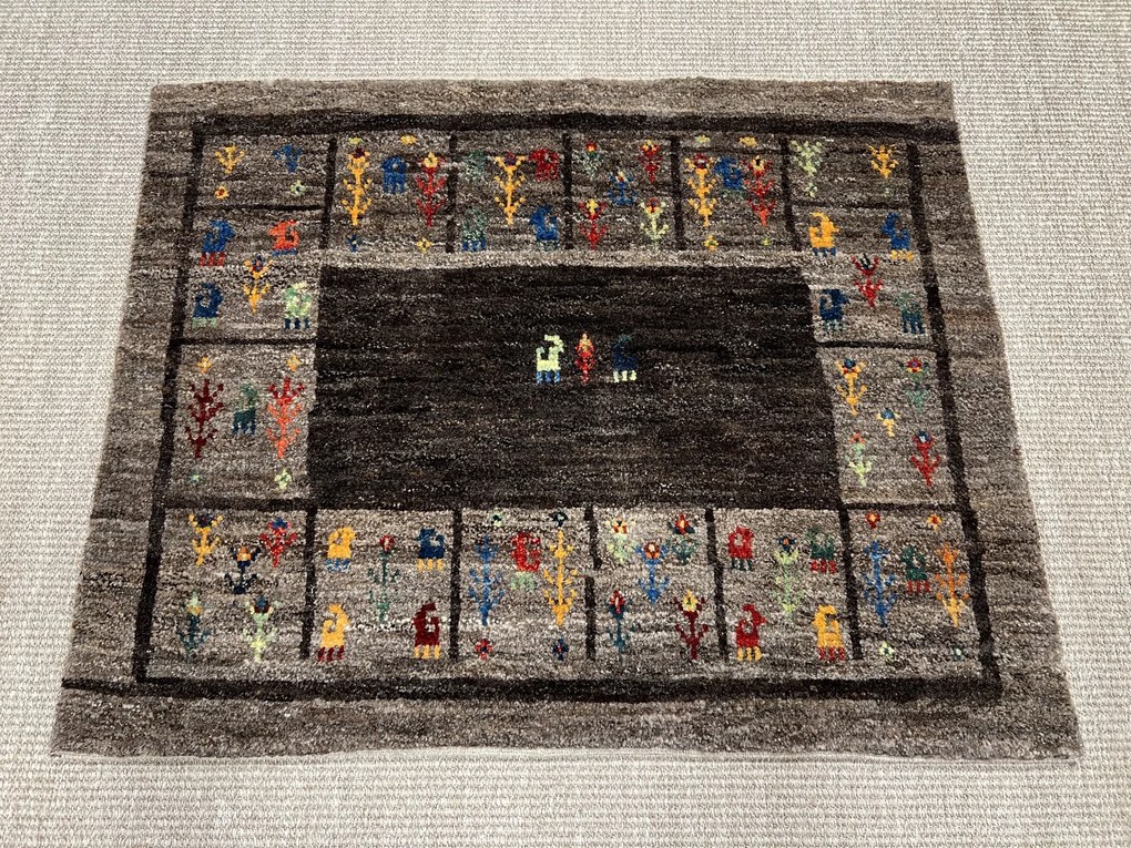 Gabbeh Tappeto persiano 70x90 Marrone (Iran) Annodato A Mano