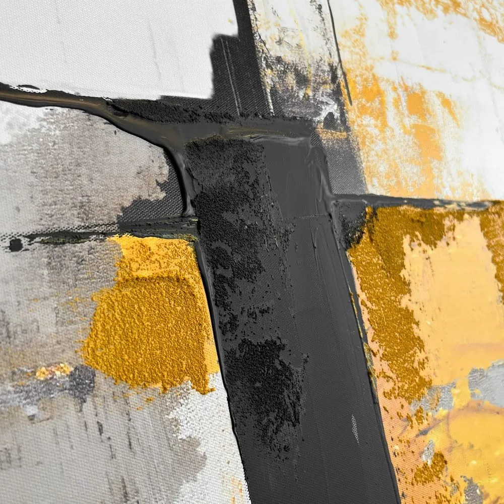 Quadro con elementi dipinti a mano 70x100 cm Jade – Styler