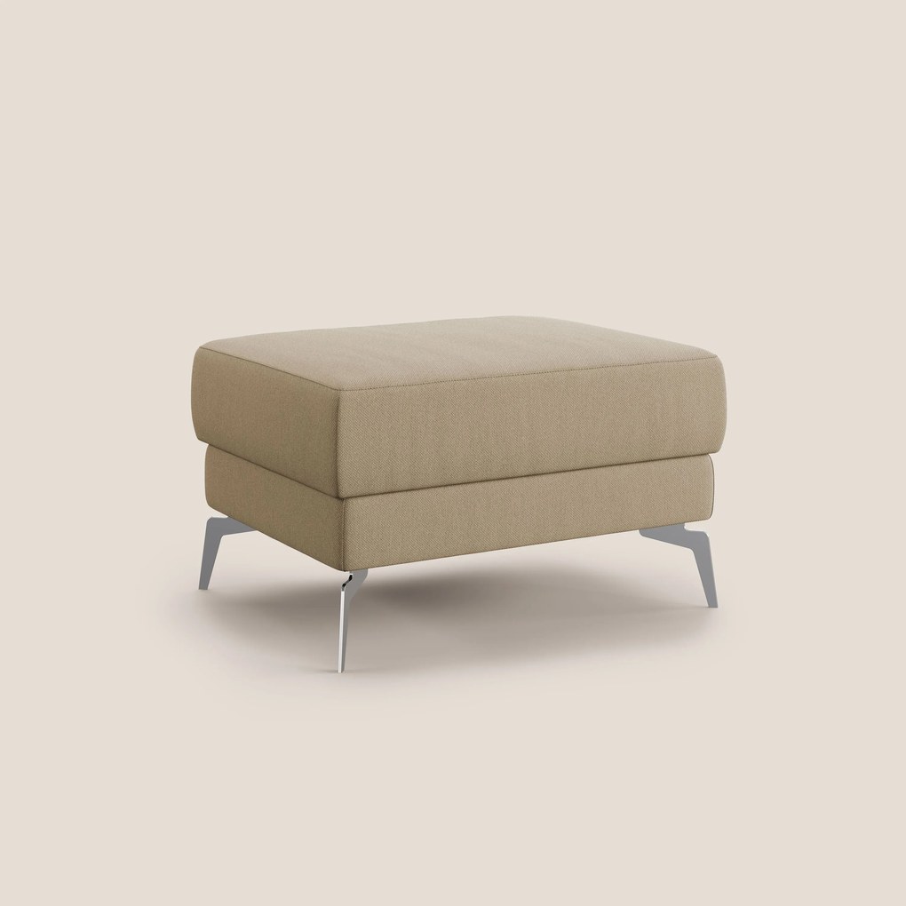 Star Pouf con piedini alti in tessuto smacchiabile T05 beige