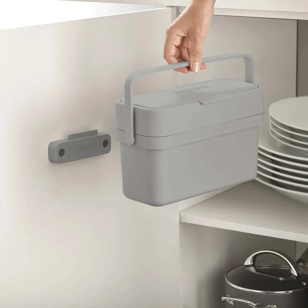 Bidone per l'umido grigio 4 l Duo – Joseph Joseph