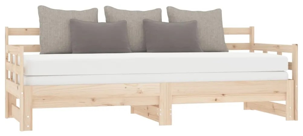 Dormeuse estraibile in legno massello di pino 2x(90x200) cm