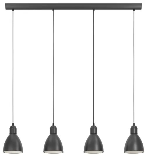 Eglo 49466 - Lampadario PRIDDY 4xE27/60W/230V