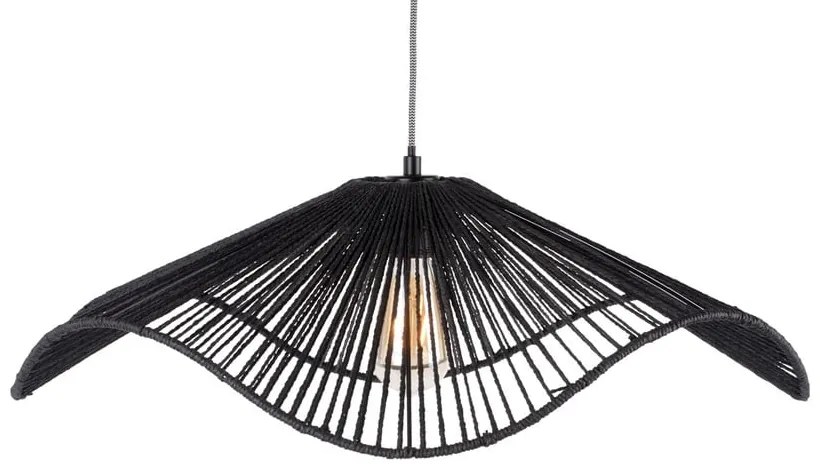 Lampada a sospensione nera con paralume in carta ø 62 cm Sombra - Leitmotiv