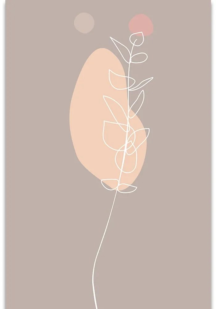 Quadro su tela – Foglia minimalista No3