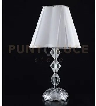 Lume riflesso cromo 1 luce attacco e27 40x65cm decorato in cristallo