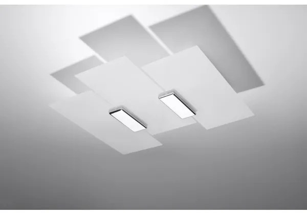 Sollux SL.0198 - Plafoniera FABIANO 3xE27/60W/230V bianco/cromo