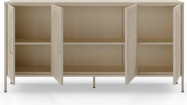 Cassettiera color crema 160x90 cm Tayra - Marckeric
