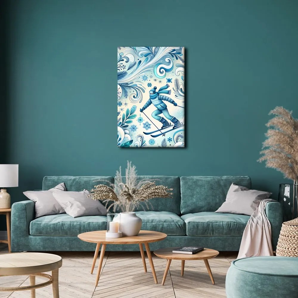 Quadro su tela – Gioia dello sci