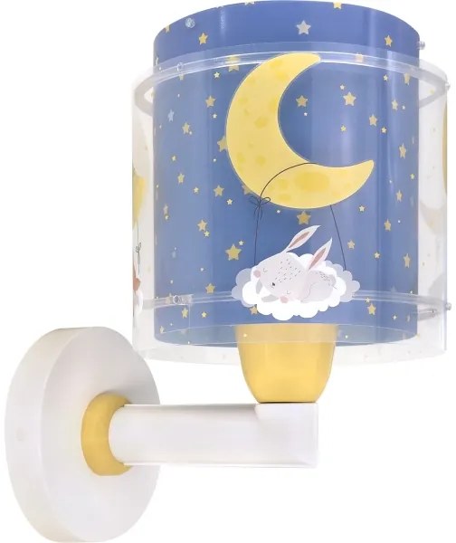 Dalber 76639 - Lampada da parete per bambini MOON DREAMS 1xE27/15W/230V blu