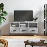 Mobile Porta TV Grigio Cemento 102x36x50 cm Legno Multistrato 829048