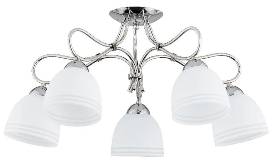 Lampadario a plafone FILA 5xE27/15W/230V cromo lucido