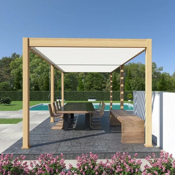 Pergola bioclimatica Ombréa autoportante 3x6M in alluminio