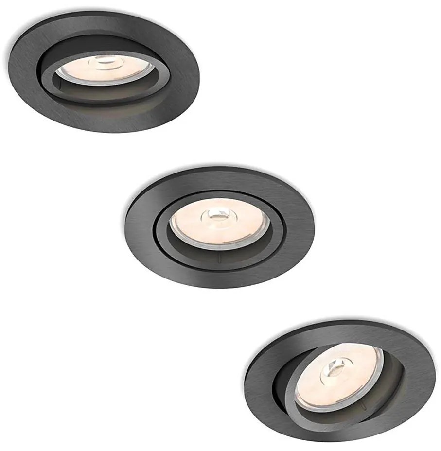 Philips 50393/99/PN - KIT 3x Lampada da incasso MYLIVING DONEGAL 1xGU10/5,5W/230V