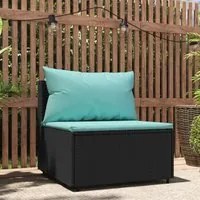 Divano Centrale da Giardino con Cuscini in Polyrattan Nerocod mxl 70835