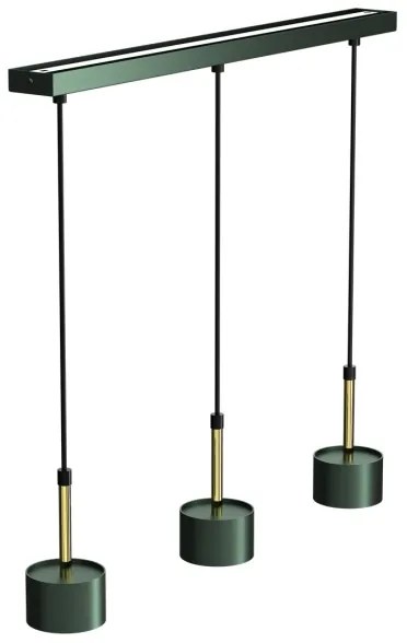 Lampadario su corda ARENA 3xGX53/11W/230V verde/oro
