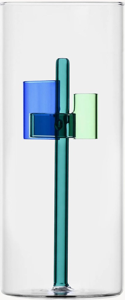 Vaso in vetro fatto a mano Standy, alt. 25 cm
