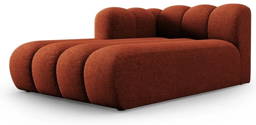 Chaise longue componibile color mattone (con penisola a sinistra) Lupine – Micadoni Home