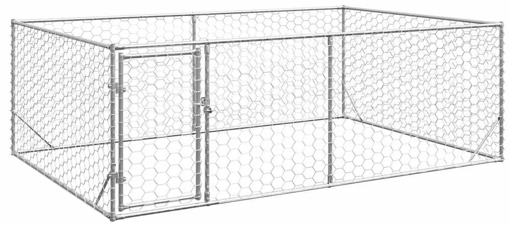Cuccia Per Cani Da Esterno Con Porta 3x2x1 M Acciaio Zincato /