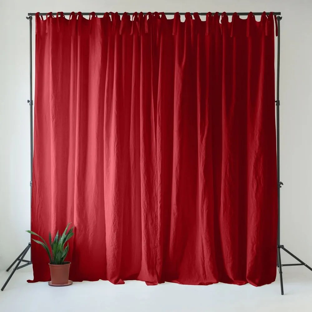 Tenda rossa in lino 140x170 cm Lava Falls – Linen Tales