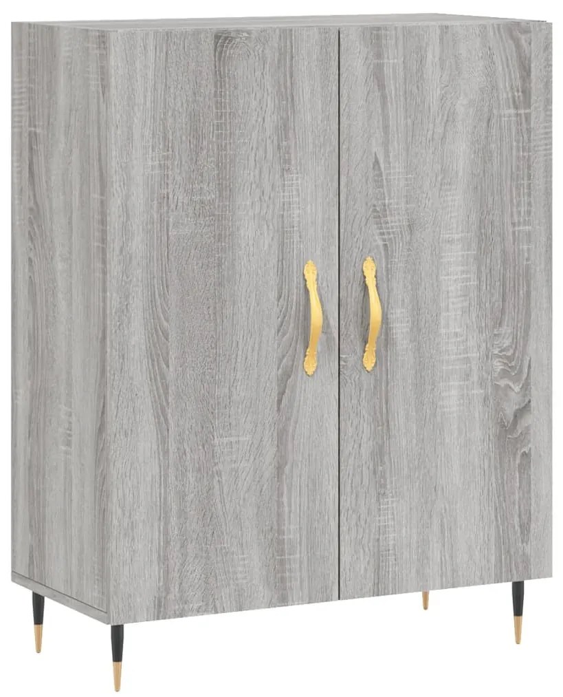 Credenza grigio sonoma 69,5x34x180 cm in legno multistrato