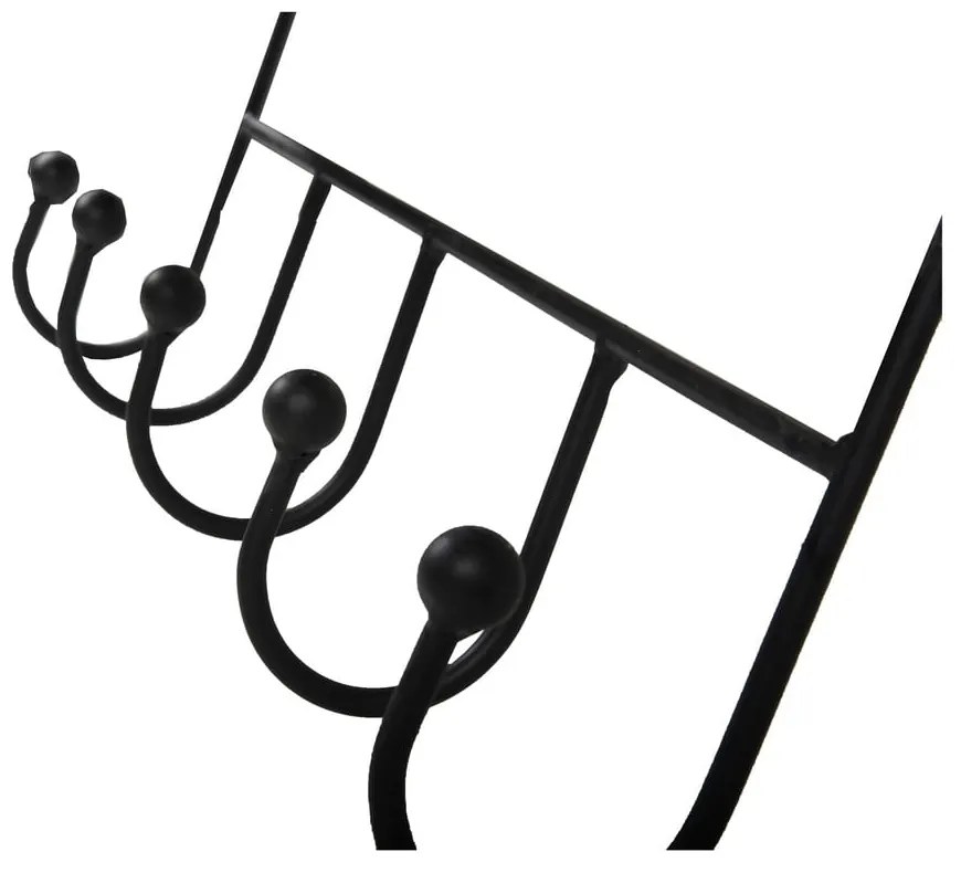 Attaccapanni da parete nero in metallo con scaffale 42 cm Almeria – Garden Pleasure