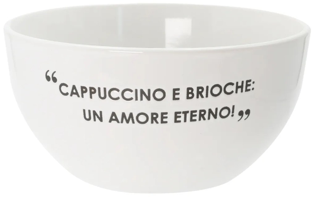 Ciotola 14 cm scritta Quotes bianca