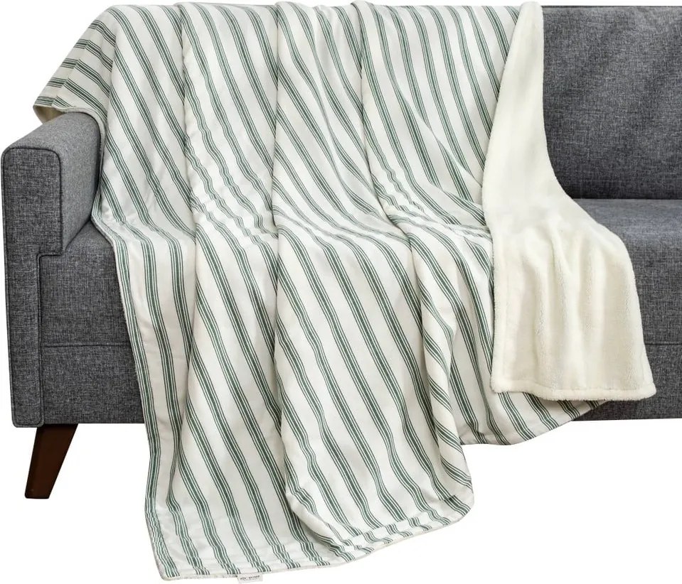 Coperta bianca/verde 150x190 cm Soren Wellsoft – Mijolnir