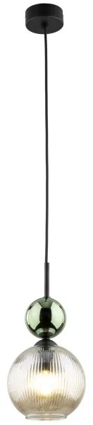 SOPHIA lampada a sospensione con cavo 1xE14/10W/230V nero/verde/beige fumé