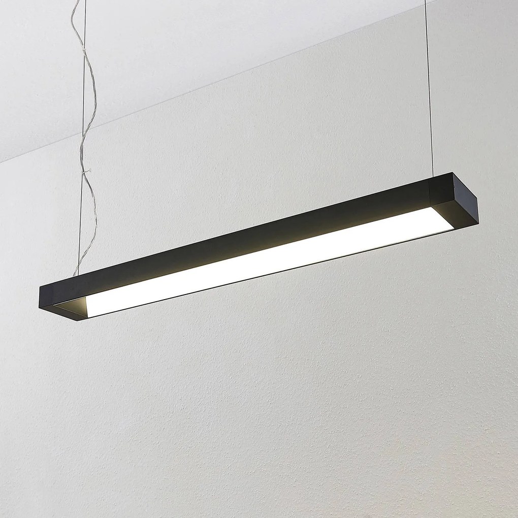 Lampada LED a sospensione Cuna, 92 cm, nero, metallo Cuna Arcchio, Nero, Studio / Ufficio, Alluminio, Moderno