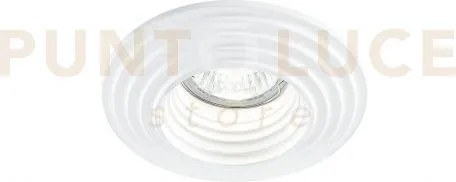 Incasso spettro bianco tondo 1 luce attacco gu10 11,5x4,9cm in gess...