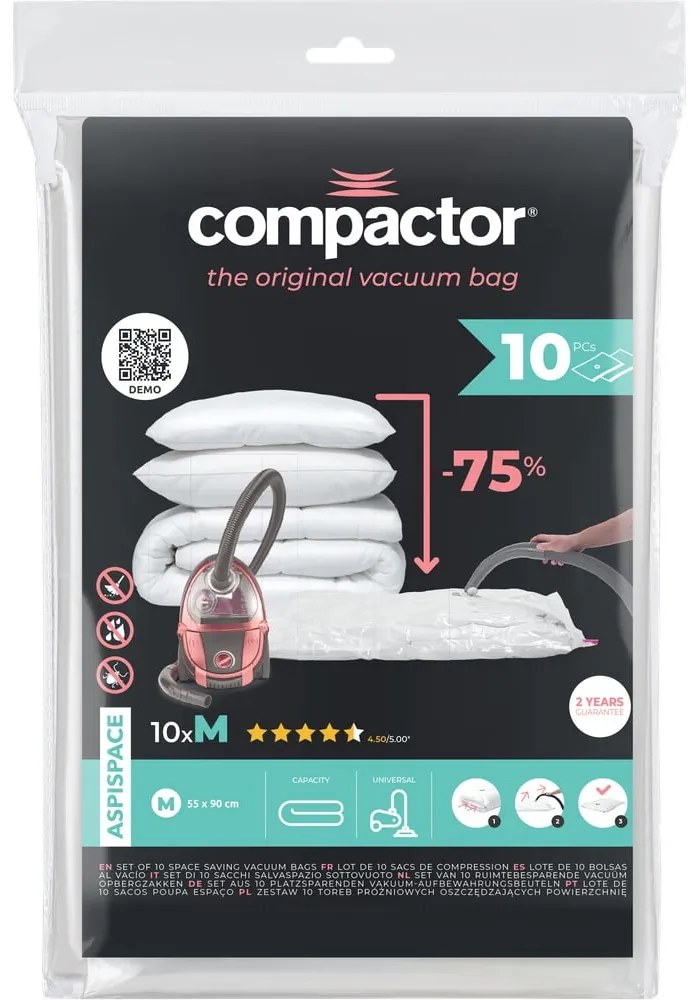 Sacchetti per il vuoto in set da 10 pezzi Space M - Compactor