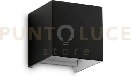 Atom applique da esterno 12 w on-off 1100 lm 4000 k nero ip54 doppi...