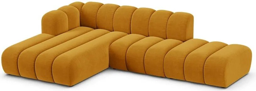 Divano angolare giallo ad angolo sinistro Lupine - Micadoni Home