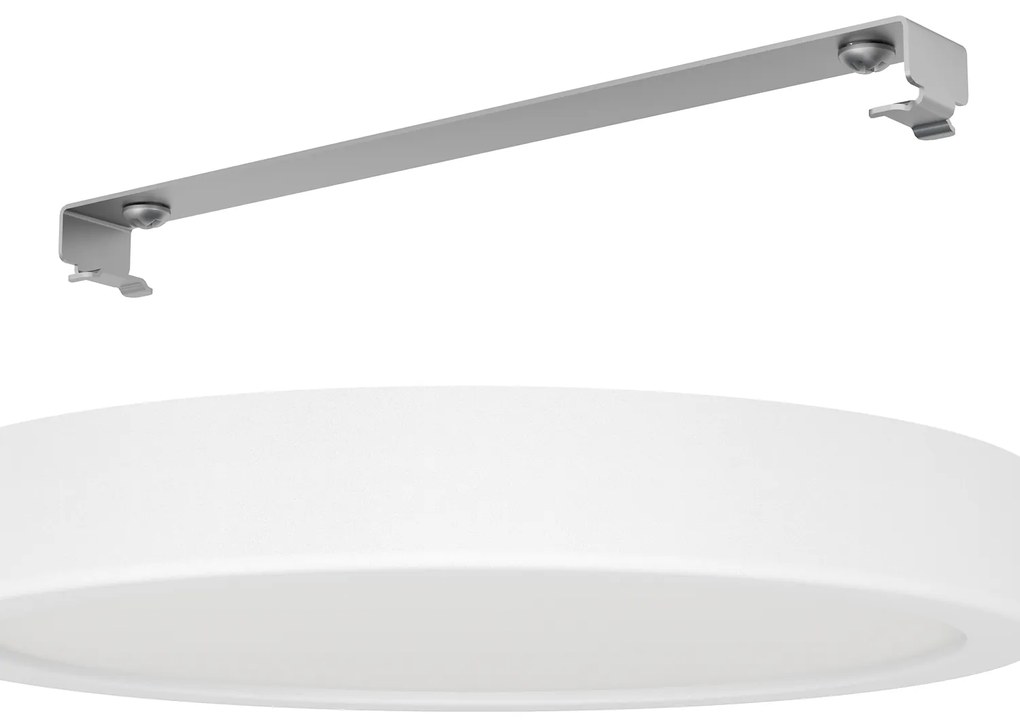 Plafoniera Moderna Fueva 5 In Acciaio Bianco Led Integrato 17W 3000K Ip44