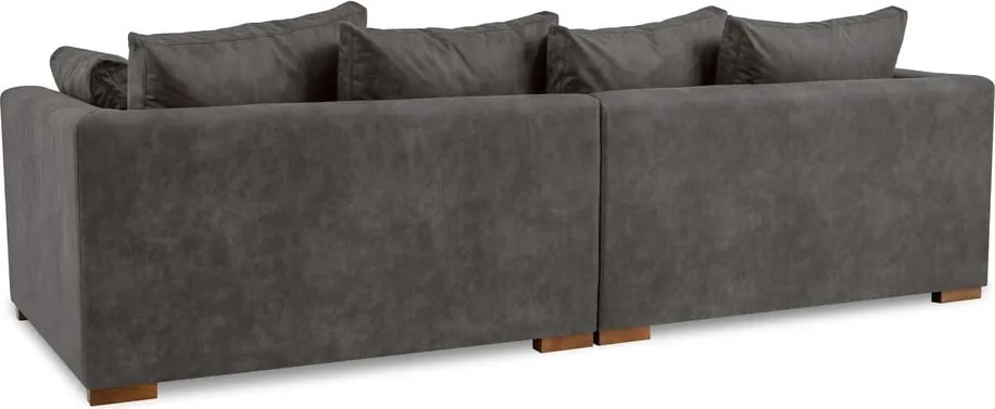 Divano in similpelle antracite 266 cm Hamburg - Scandic