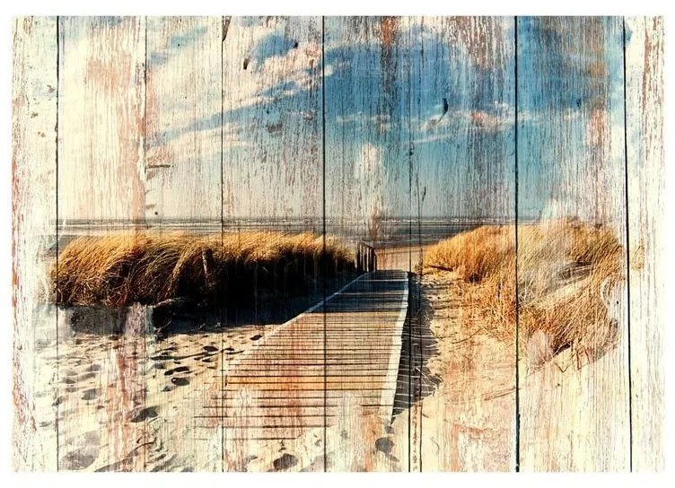 Fotomurale adesivo  Wooden Beach  Larghezza x Altezza Home decor 147x105