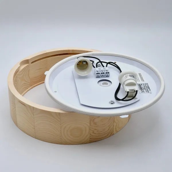 Plafoniera bagno NATURAL 2xE27/15W/230V IP54 pino Ø 27 cm