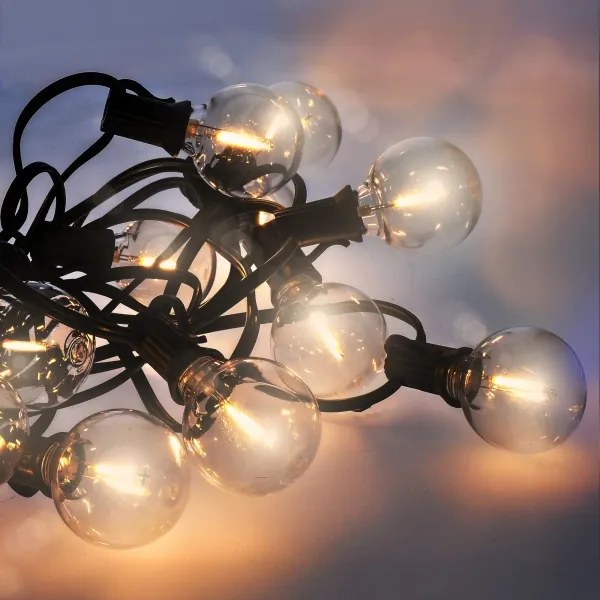 Brilagi - Catena decorativa LED da esterno GIRLANDA 10xE12 8m nera IP44 bianco caldo