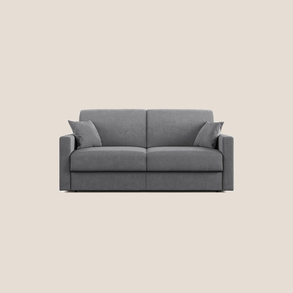 Chris Divano letto in microfibra smacchiabile T11 grigio