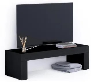 Porta Tv Evolution 120x40, Nero Frassino, con Caricatore wireless