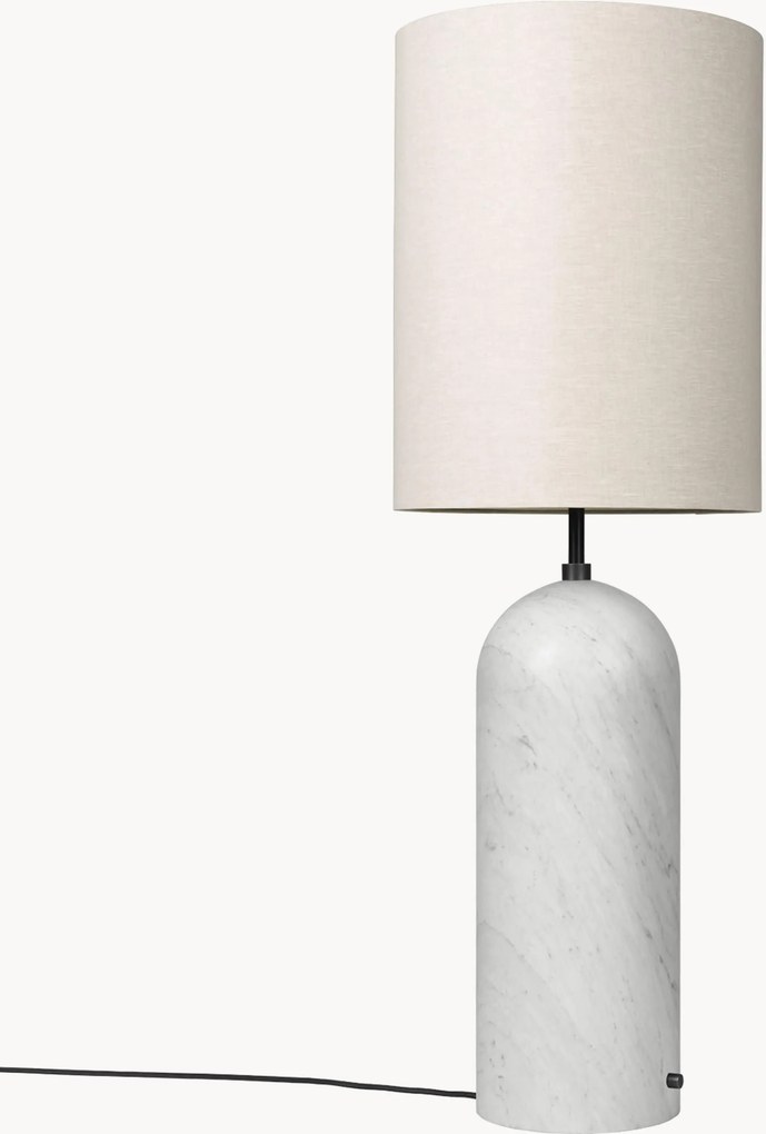 Lampada da terra con luce regolabile e base in marmo Gravity, alt. 130 cm