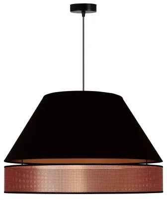 Duolla - Lampadario a sospensione con filo COPPER SHINY 1xE27/15W/230V diametro 60 cm nero/rame
