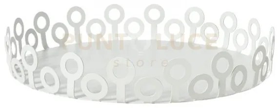 Vassoio bollicine bianco marmo