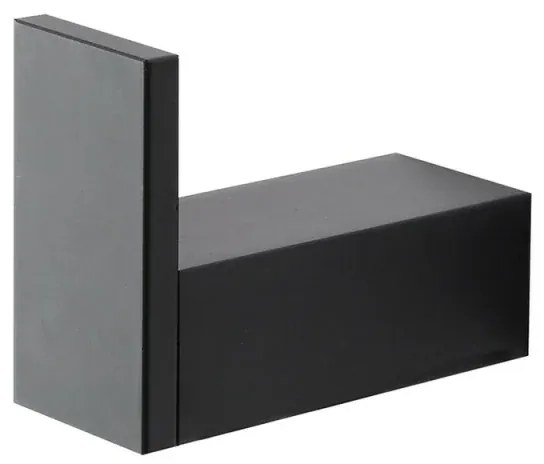 Appendino portasciugamani da muro in alluminio nero Sky