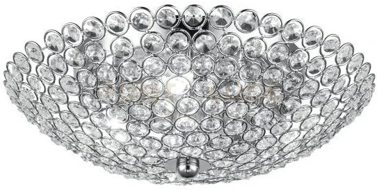 Plafoniera planet cromo 4 luci attacco g9 32x32x11cm in metallo e c...