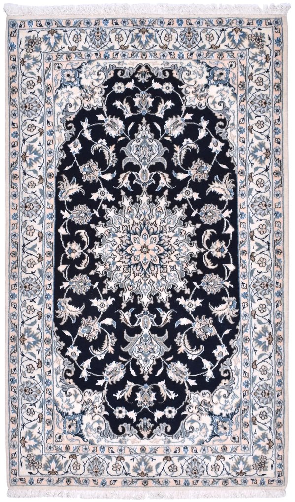 Nain Tappeto 200 x 120 Blu (Iran) Annodato A Mano