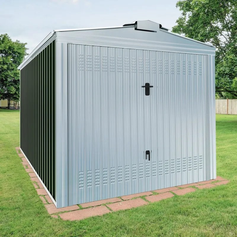 Garage in acciaio verde Orlando SAPIL, con porta basculante 14.92 m², Sp 0.6 mm